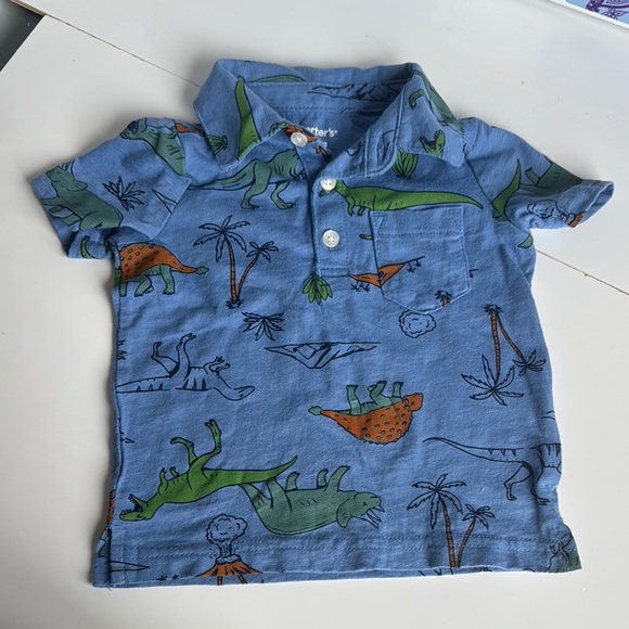 Carter's Blue and Green Nautical Button Down Shirt - Picture 1 of 4